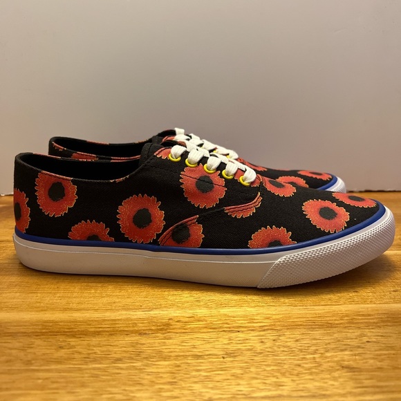 Noah NYC X Sperry Top-Sider CVO Flower Black NBW Brand NIB. Size 9.5 & 11 Men’s - Picture 3 of 4